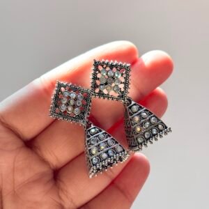 Butterfly Long-Drop: Boho Butterfly Chain Earrings with Filigree Cubes – Includes Premium Signature Packaging