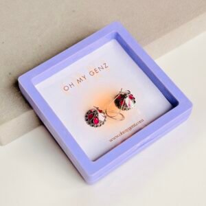 Ruby Bloom Antique Earrings – Premium Display Box