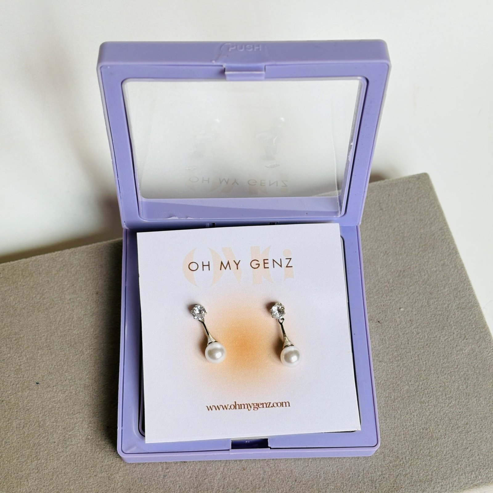 Crystal Pearl Drop Earrings – Premium Display Edition - Image 3