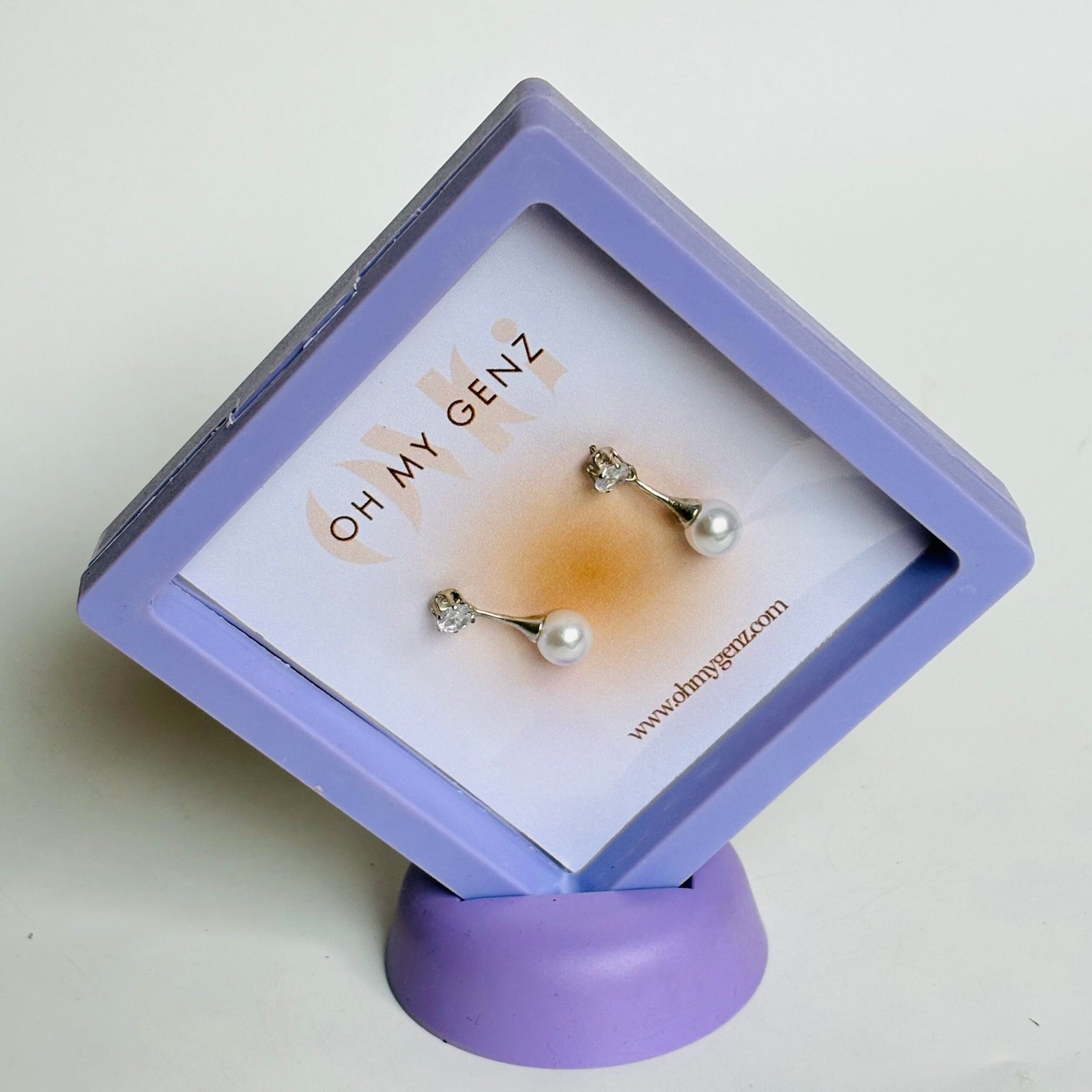 Crystal Pearl Drop Earrings – Premium Display Edition - Image 2