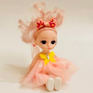 Movable Jointed Pink Doll Keychain – Aesthetic Butterfly Bag Charm