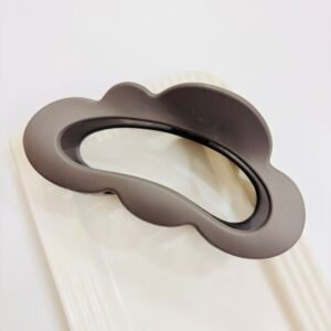 Matte Espresso Brown Cloud Hair Claw – Large Size