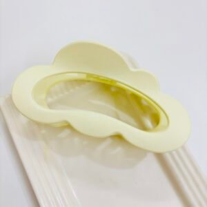 Matte Vanilla Cream Cloud Hair Claw – Large Size