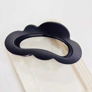 Matte Midnight Black Cloud Hair Claw – Large Size