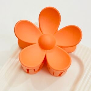 Pinteresty Large Matte Daisy Hair Claw – Sunset Orange