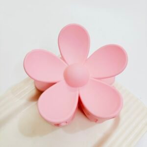 Pinteresty Large Matte Daisy Hair Claw – Sakura Pink