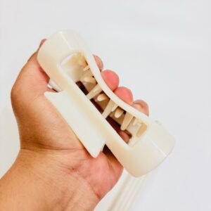 Marshmallow White: Unbreakable Large Matte Hair Claw in Cream White – Non-Slip Silicon Clip