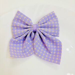 Lavender Galaxy Purple Fabric Hair Bow