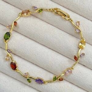 Enchanted Meadow Wildflower Tulip Bracelet | Anti Tarnish