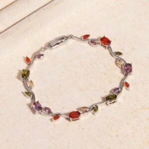 Enchanted Meadow Wildflower Tulip Bracelet | Anti Tarnish ~ silver
