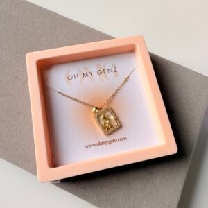 18K Gold Plated Rose Flower Necklace - Waterproof & Anti-Tarnish Floral Jewelry