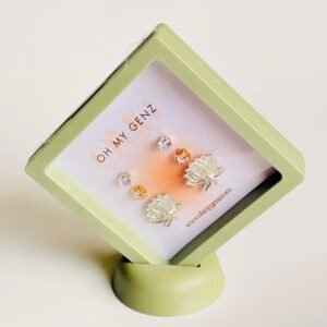 Crystal Lotus Bloom Trio | Includes FREE 3D Floating Display Frame