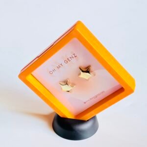 Star Stud Earrings - Premium Quality with Free Display Frame