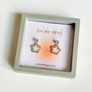 Dazzling Crystal Halo Star Stud Earrings - Premium Jewelry with Free Display Frame