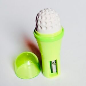 Retro Mic Dual-Function Stationery: Pencil Sharpener with Top Eraser