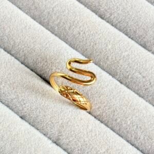 Serpent Sleek Coiled Snake Ring
