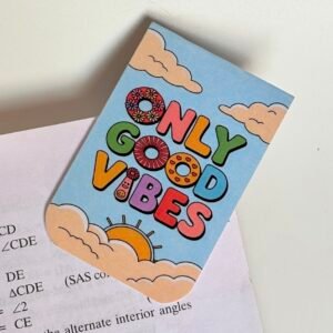 Only Good Vibes Retro Magnetic Bookmark School Stationery