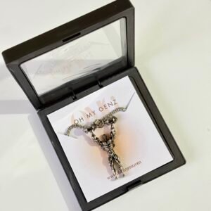 Men’s Gothic Shield Cross Pendant – Silver Stainless Steel Heavy Metal Jewelry