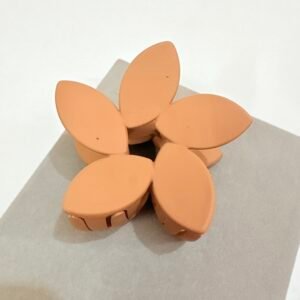 Solstice 5-Petal Matte Blossom Hair Claw - Terracotta Earth Tone