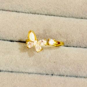 Ethereal Butterfly Opal & Crystal Anti-Tarnish Ring