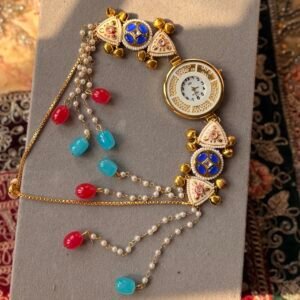 The Neelam Chinar — Royal Blue Kundan Traditional Watch (Pinterest Inspired Ethnic Wear)