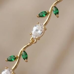 Emerald Lily Garden Tulip Bracelet | Anti Tarnish