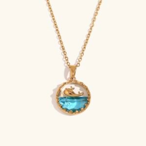Deep Sea Whale Anti-Tarnish Crystal Pendant
