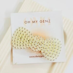 Y2K Aesthetic Textured Pearl Bow Hair Pin