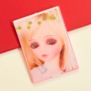 3D Doll Portrait Folding Travel Comb & Mirror Set