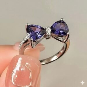 Amethyst Twilight Bow Promise Ring