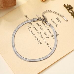Silver Snake Chain Anklet