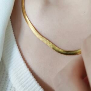 Gold Flat Snake Chain