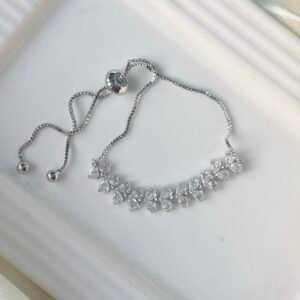 Crystal Flutter Anti Tarnish Silver Bracelet