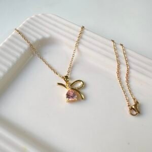 Blush Bow Necklace 🎀