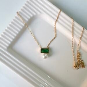 Emerald Pearl Necklace