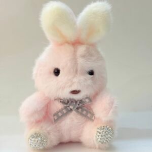 Cotton Bunny Bag Charm Keychain