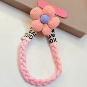 Floral Braided Wristlet Bag Charm
