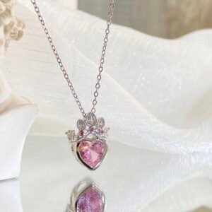 The Heart Crown Pendant Necklace