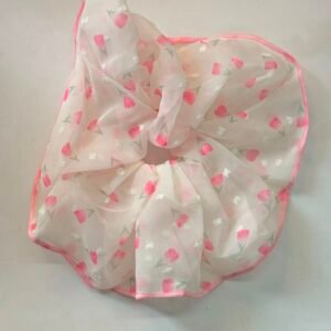 PINK SCRUNCHIE WITH DOTS