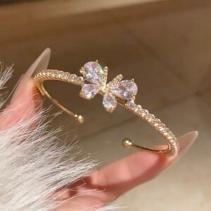 Sparkling Monarch Crystal Cuff Bracelet