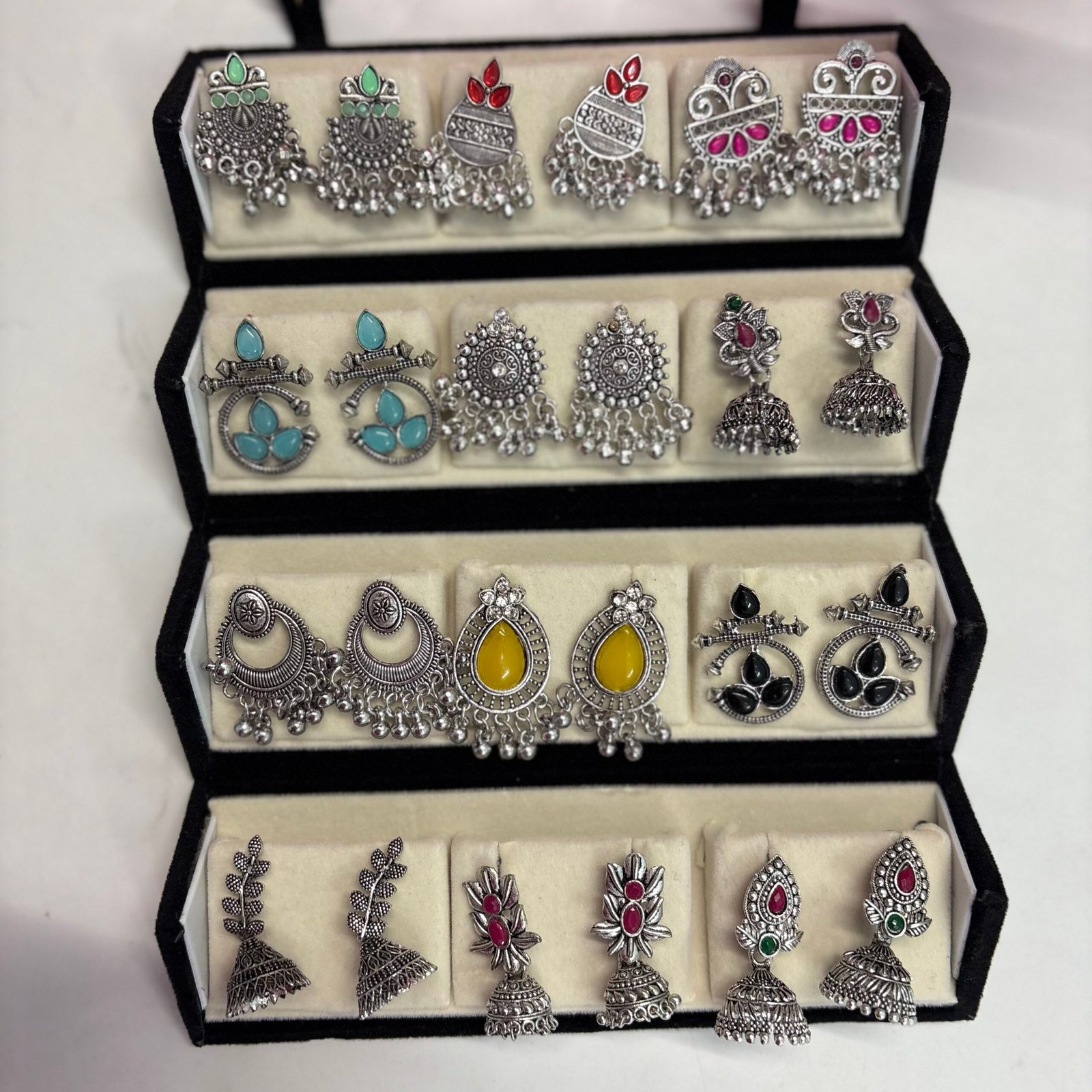 12 Pairs Jhumka Box - Minimal Daily Wear