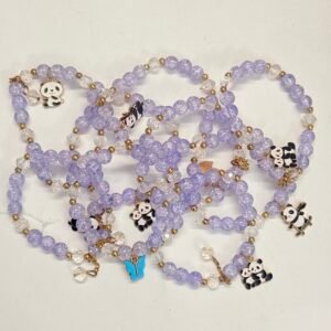 Lavender Panda Beaded Bracelet  ~ Random ~ Only 1