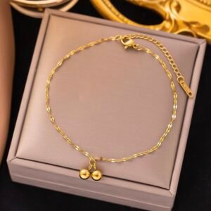 Golden Cherry Anklet