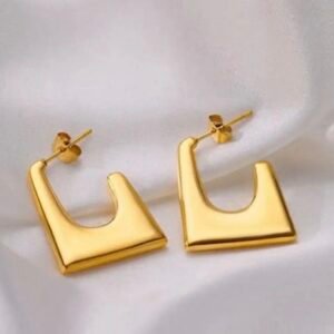 Minimalist Flat Square Hoops