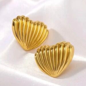 Chunky Heartbeat Anti-Tarnish Earrings