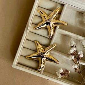 High-Shine Starfish Anti-Tarnish Earrings