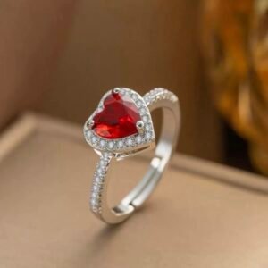 Romantic Red Heart Promise Ring