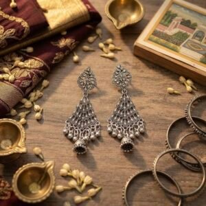 Boho Ethnic Metal Statement Drop Earrings