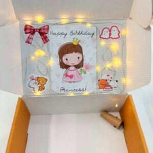 Happy Birthday Princess Decor + Fairy Lights Gift Box