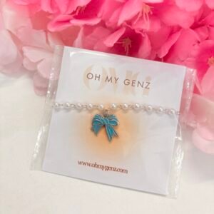 Bluebell Bow Pearl Bracelet